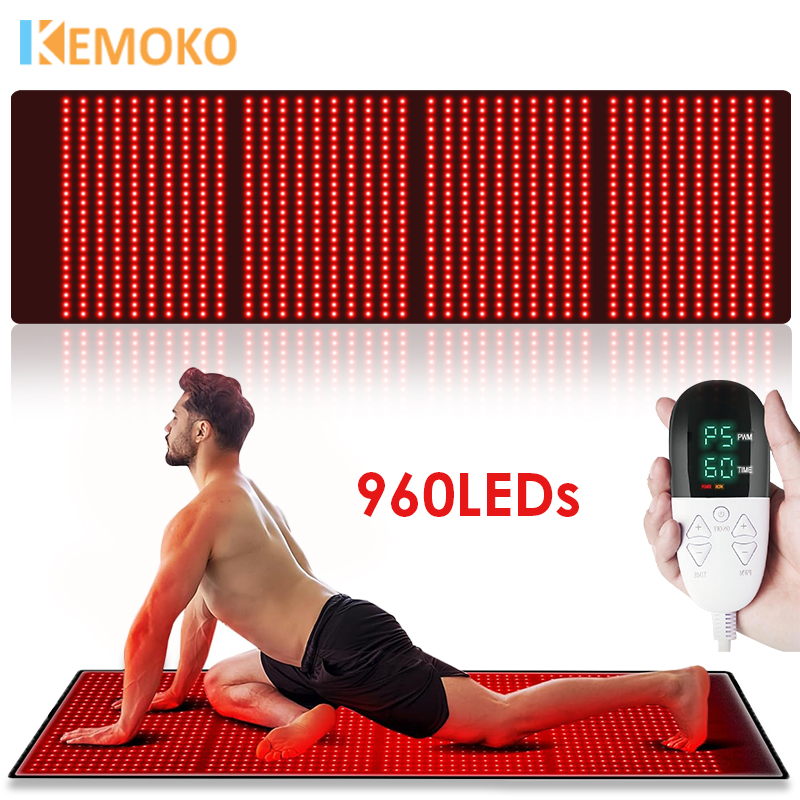 Aglaonema Red - Rote & Infrarot-LED-Lichttherapie-Matte 850nm 660nm Rückenschmerz-Linderungspad,